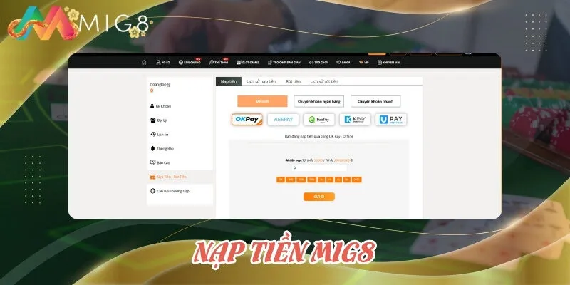 Nạp tiền